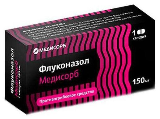 Флуконазол Медисорб, капсулы, 150 мг, 1 шт.
Флуконазол Медисорб, капсулы, 150 мг, 1 шт.
