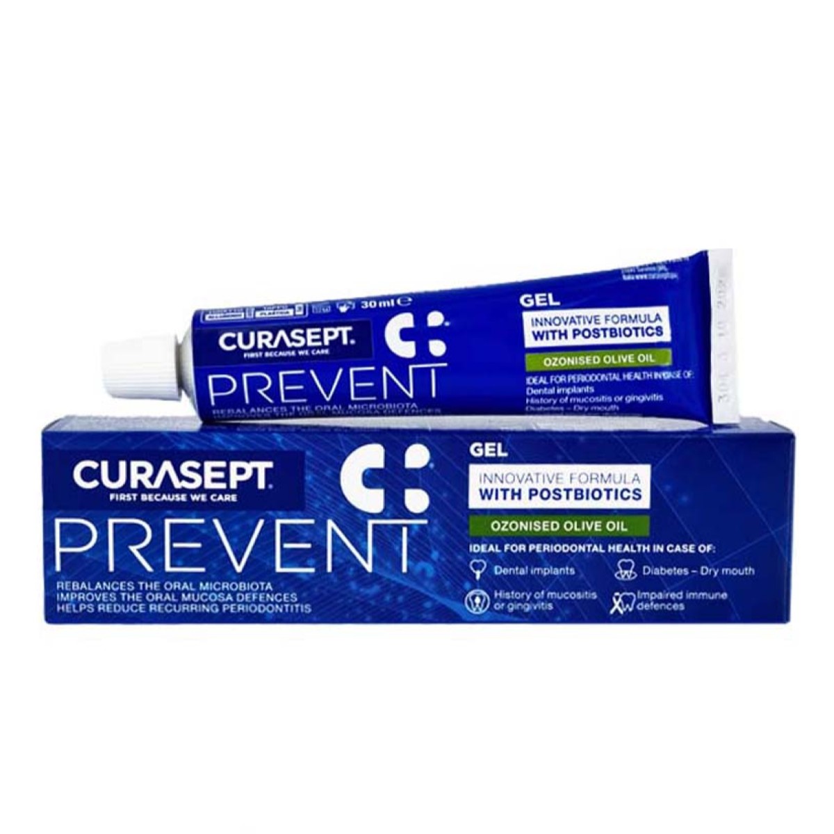 Curasept Prevent гель для десен (с постбиотиками), 30 мл
Curasept Prevent гель для десен (с постбиотиками), 30 мл