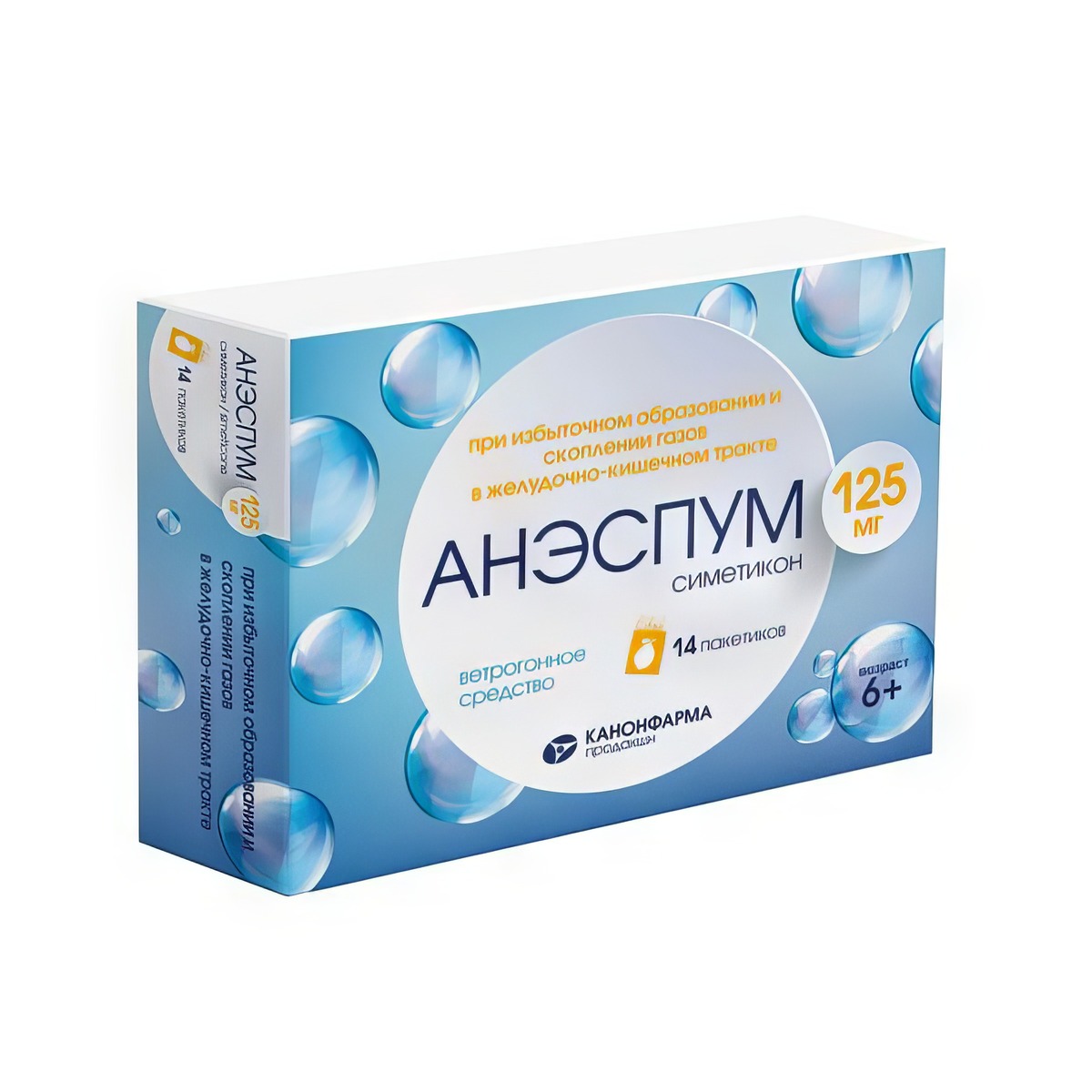 Анэспум, гранулы 125 мг пакетик 1100 мг, 14 шт.
Анэспум, гранулы 125 мг пакетик 1100 мг, 14 шт.