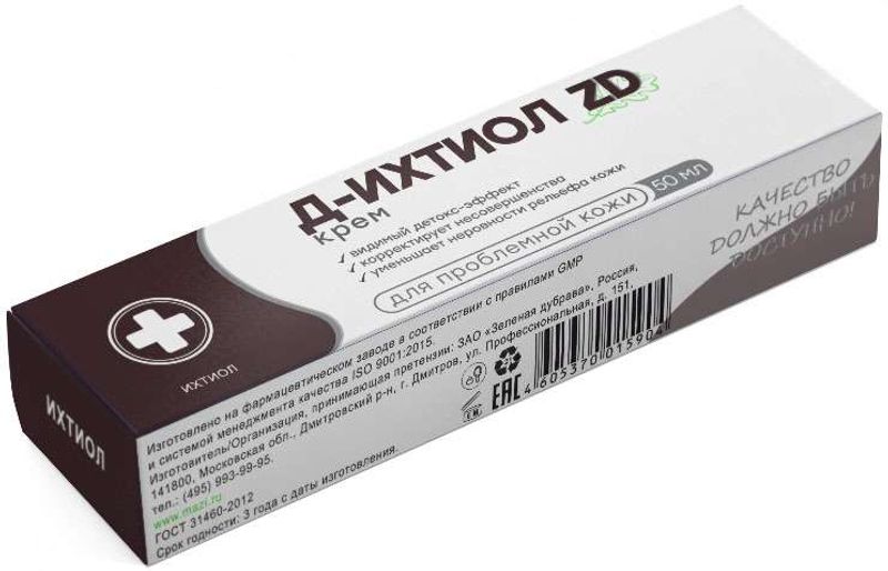Д-Ихтиол ZD, крем 50 мл
Д-Ихтиол ZD, крем 50 мл