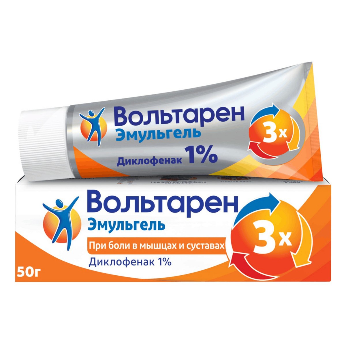 Вольтарен эмульгель, гель 1% 50 г, 1 шт.