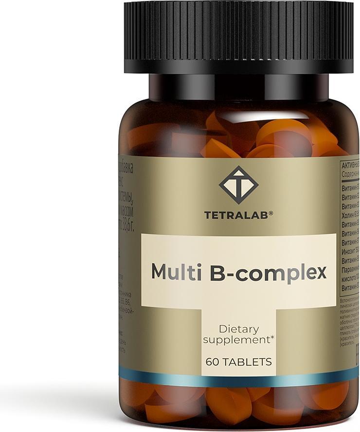 Tetralab мульти в-комплекс для нервной системы волос и ногтей 60 шт. таблетки массой 560 мг