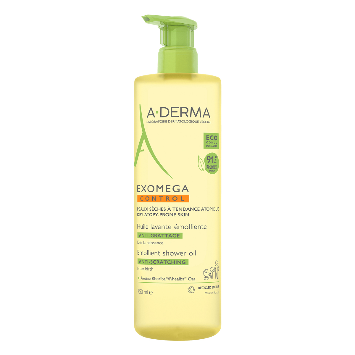 A-Derma Exomega Control масло для душа смягчающее, 750 мл anatomy очищающее и смягчающее масло для душа 300