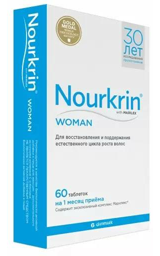 Нуркрин для женщин, таблетки, 60 шт. продукт жизнедеятельности личинок восковой моли altyn solok таблетки 60 шт
