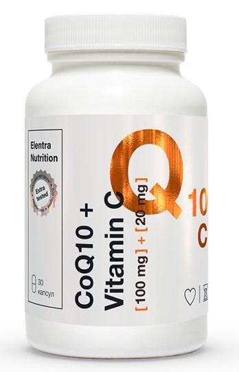 Elentra Nutrition Коэнзим Q10+Витамин С, капсулы 316 мг, 30 шт.