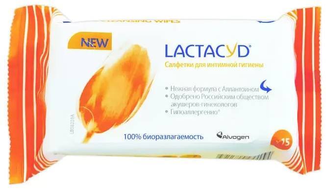 Лактацид, салфетки для интимной гигиены, 15 шт.