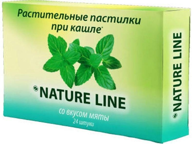 НатурЛайн, леденцы с растительными экстрактами (мята), 24 шт.