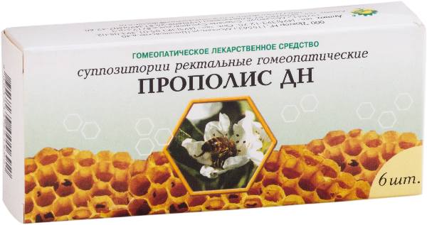 

Прополис ДН, суппозитории ректальные, 6 шт.