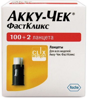 Ланцеты  Accu-Chek FastClix, 102 шт. тест кассета mobile accu chek акку чек 50шт