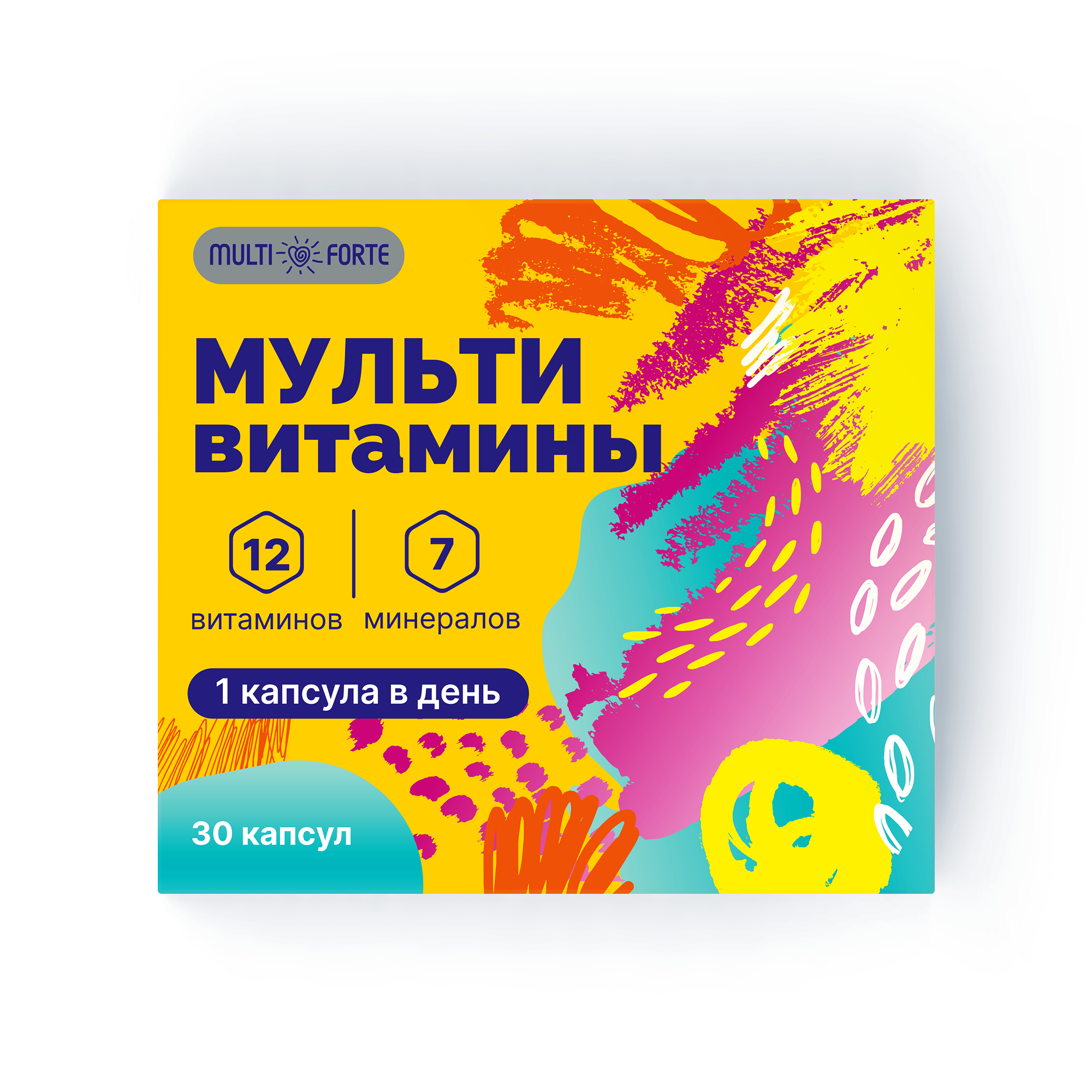 Мультивитамины (витамины и минералы) для взрослых ComForte, капсулы, 30 шт.
