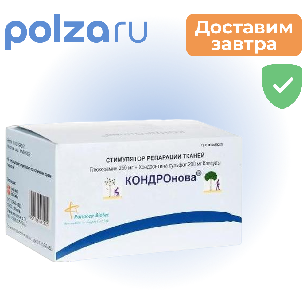 

Кондронова, капсулы 250 мг+200 мг, 120 шт.