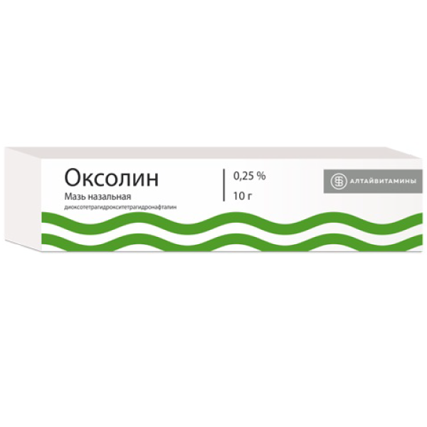 Оксолин, мазь 0,25 %, туба 10 г оксолиновая мазь 3% 10 г 1 шт