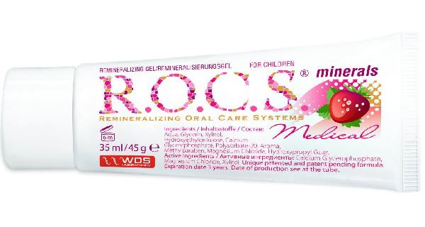

Rocs Medical Minerals, гель для укрепления зубов для детей (клубника), 45 г