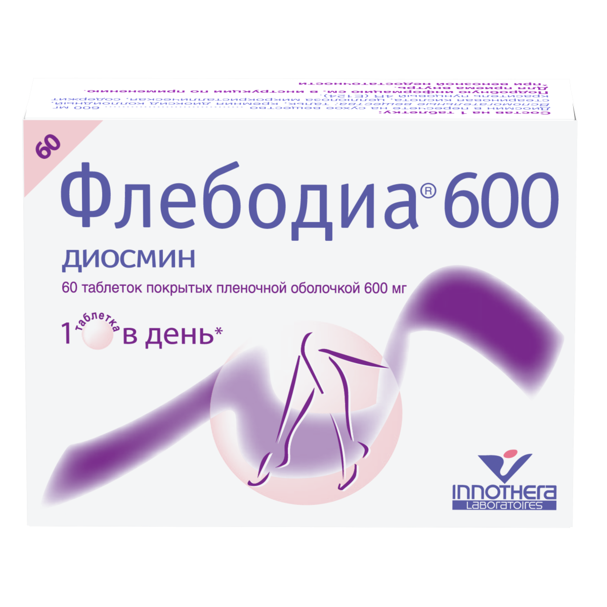 

Флебодиа 600, таблетки покрыт. плен. об. 600 мг, 60 шт.
