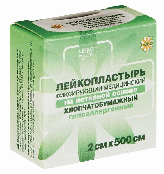 Leiko пластырь на неткан основе пластырь на нетканой основе 2 смх500 см №1