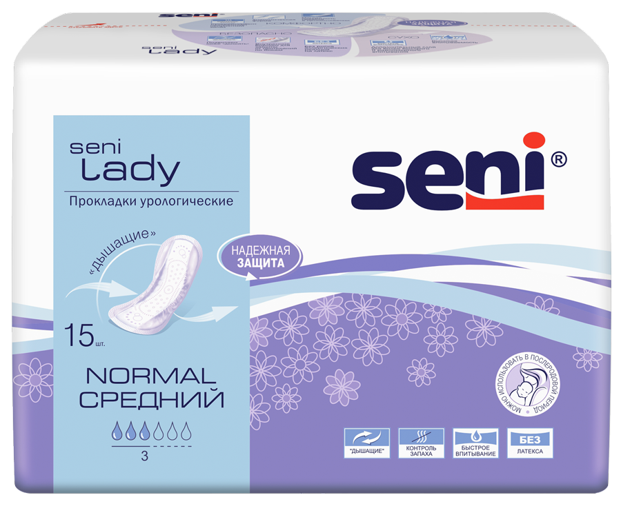 

Seni Lady Normal, урологические прокладки, 15 шт.