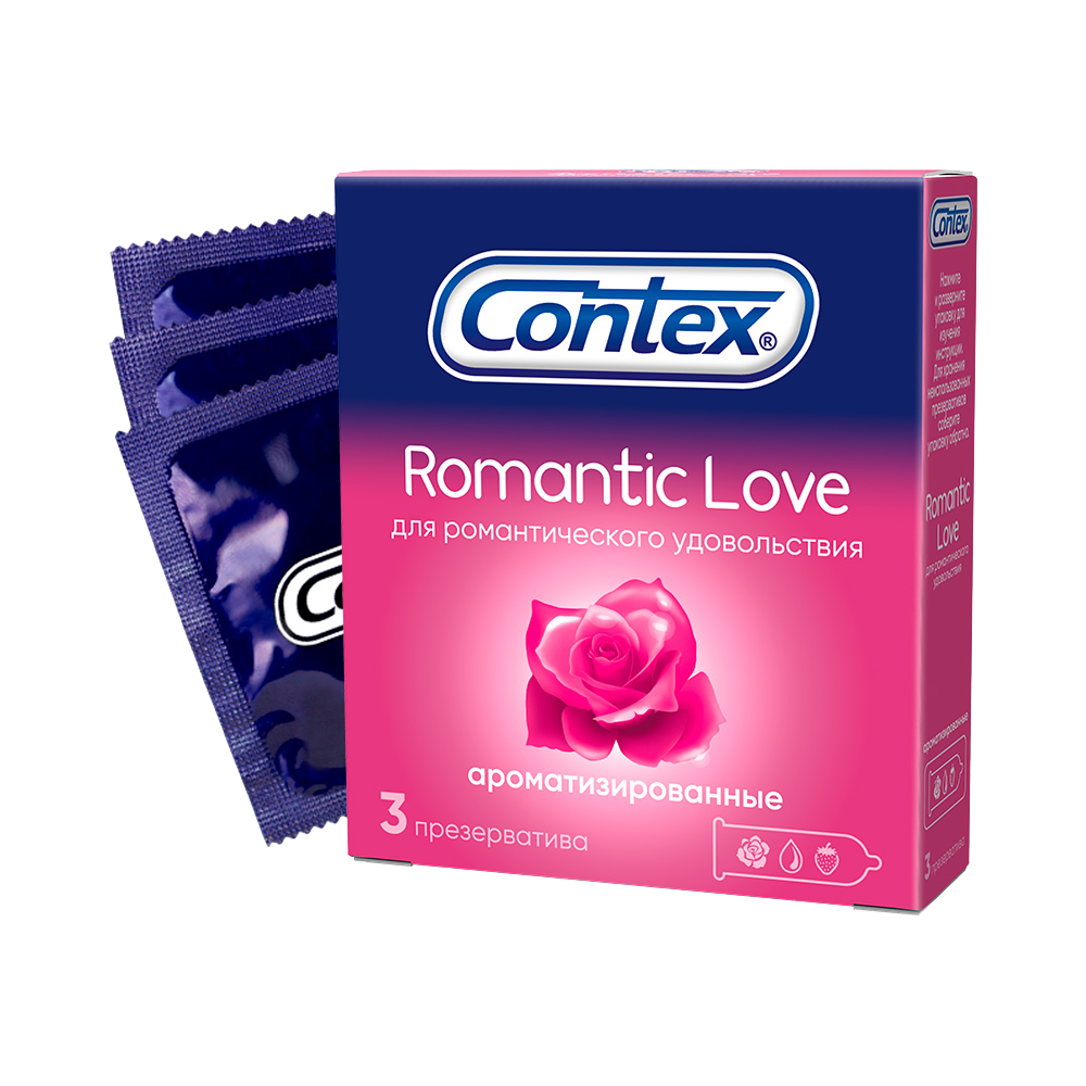 Презервативы Contex Romantic Love ароматизированные, 3 шт. love sense мастурбатор реалистичный в форме вагины
