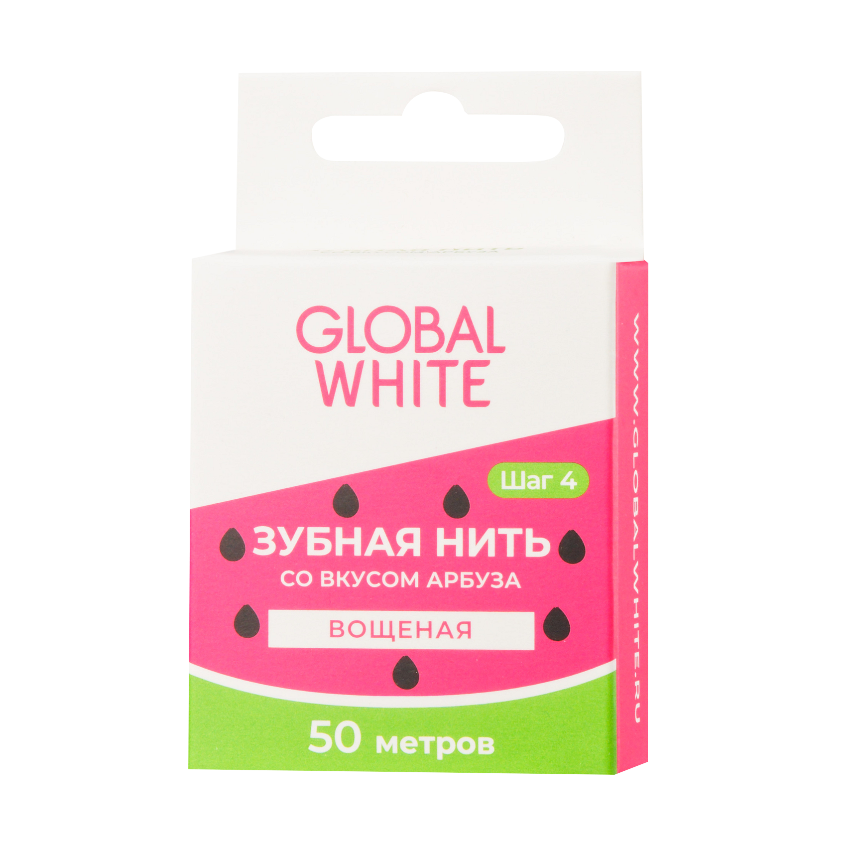 

Global White, зубная нить со вкусом арбуза, 50 м