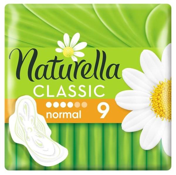 

Naturella Camomile Normal Single с крылышками, прокладки, 9 шт.