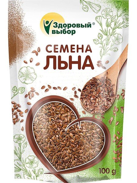 Здоровый. Выбор. Лен. Семена. Лекарственное растительное сырье 100 г №1