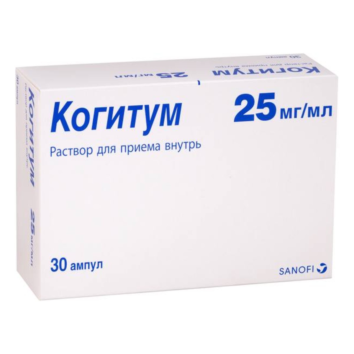 

Когитум, раствор 25 мг/мл, ампулы 10 мл, 30 шт.