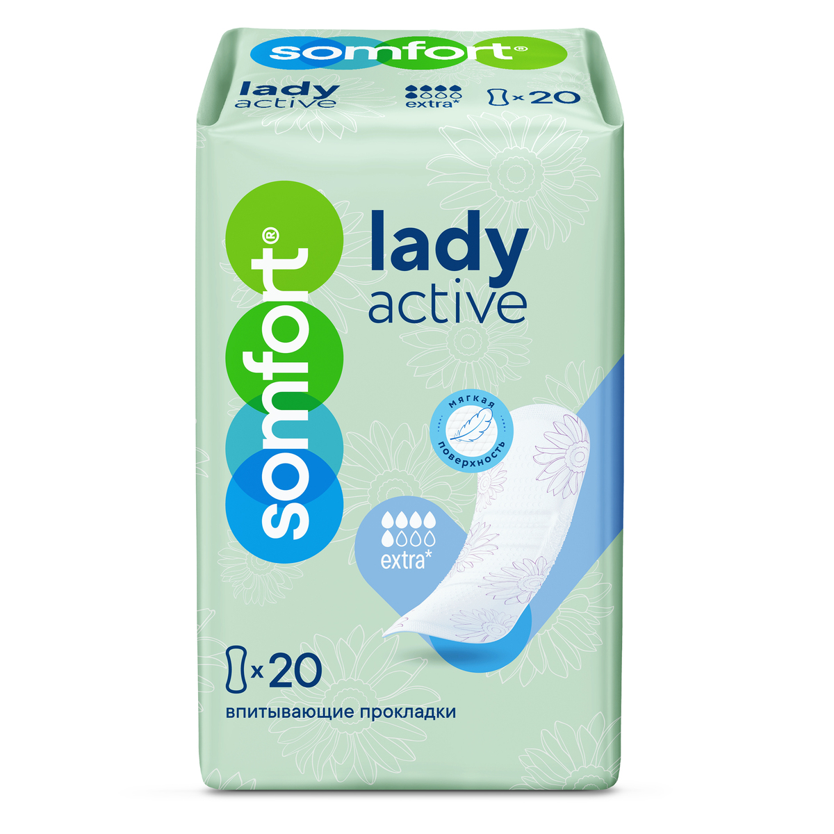 

Somfort Lady прокладки Active Extra, 20 шт.