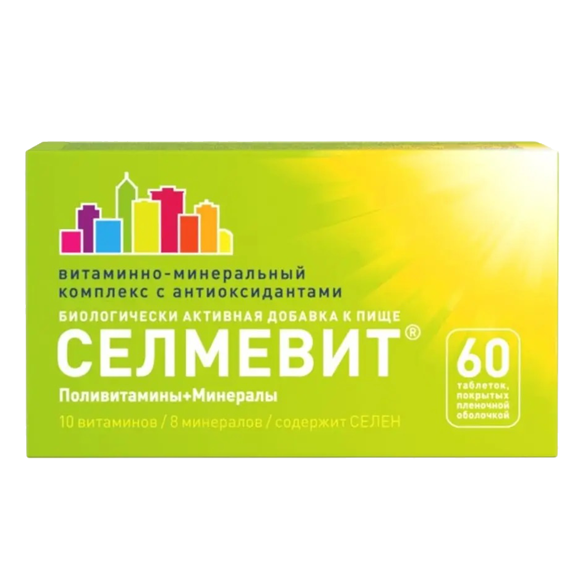 

Селмевит БАД таблетки, покрыт.плен.об. массой 940 мг, 60 шт.