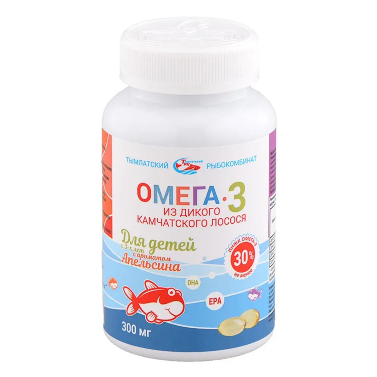 Омега-3 из дикого камчатского лосося капсулы для детей с 3 лет апельсин 84 шт 325₽