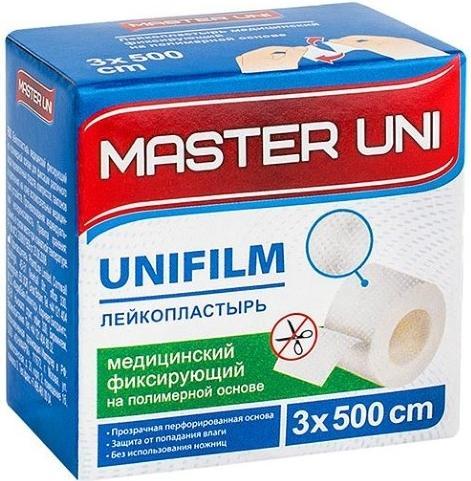 

Master Uni Unifilm, лейкопластырь на полимерной основе 3 х 500 см
