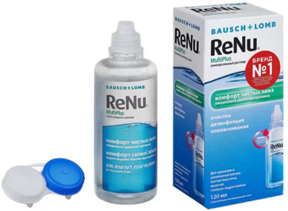 Раствор для линз ReNu MultiPlus, 120 мл раствор для линз renu multiplus 60 мл