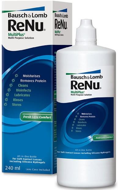 ReNu MultiPlus, раствор для линз, 240 мл раствор для линз renu multiplus 120 мл