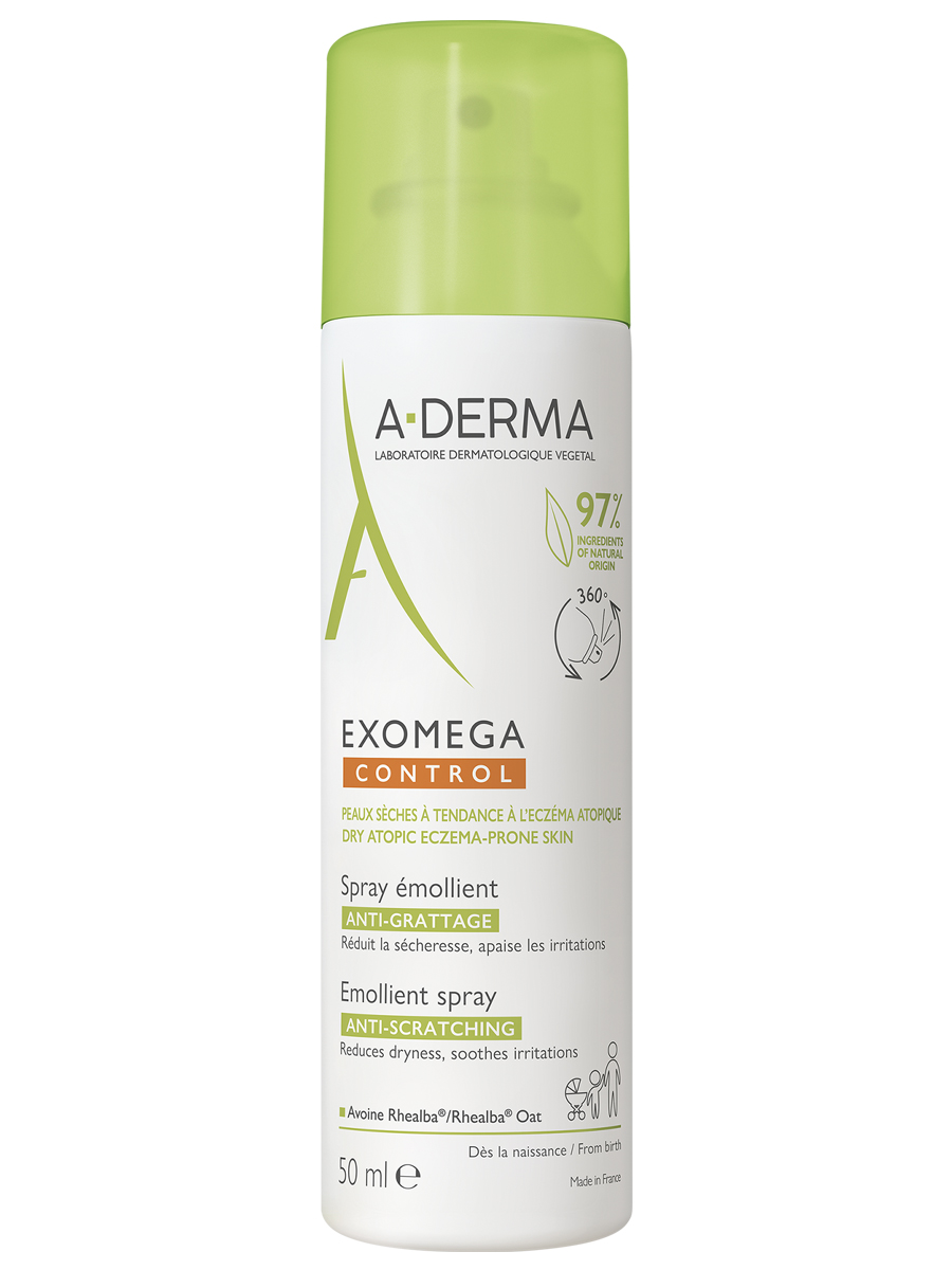 A-Derma Exomega Control спрей-эмолент смягчающий, 50 мл