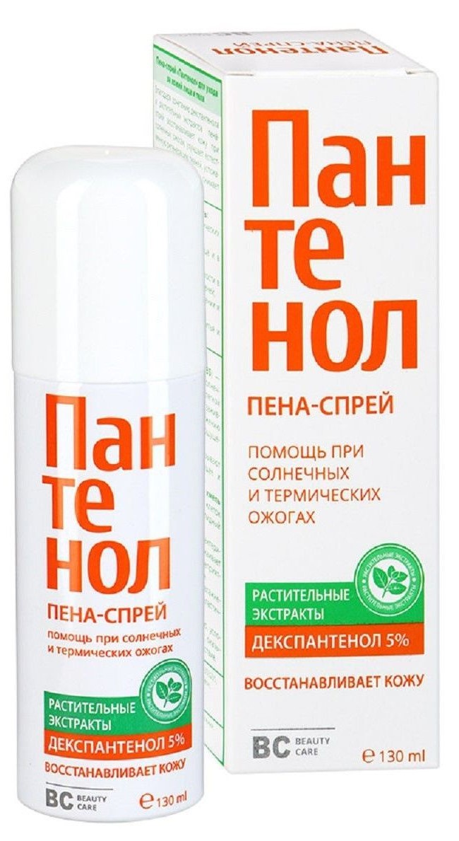 

BC Beauty Care Пантенол, пена-спрей для лица и тела 130 мл, 1 шт.