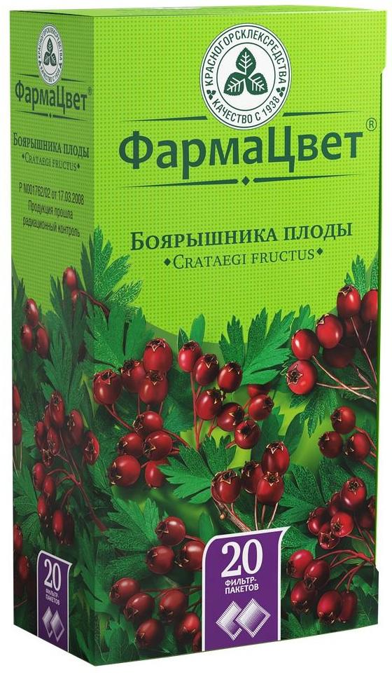 Боярышника плоды, пакетики 3 г, 20 шт. растительное сырье для приготовления напитков боровая матка 25 брикетов по 2 гр