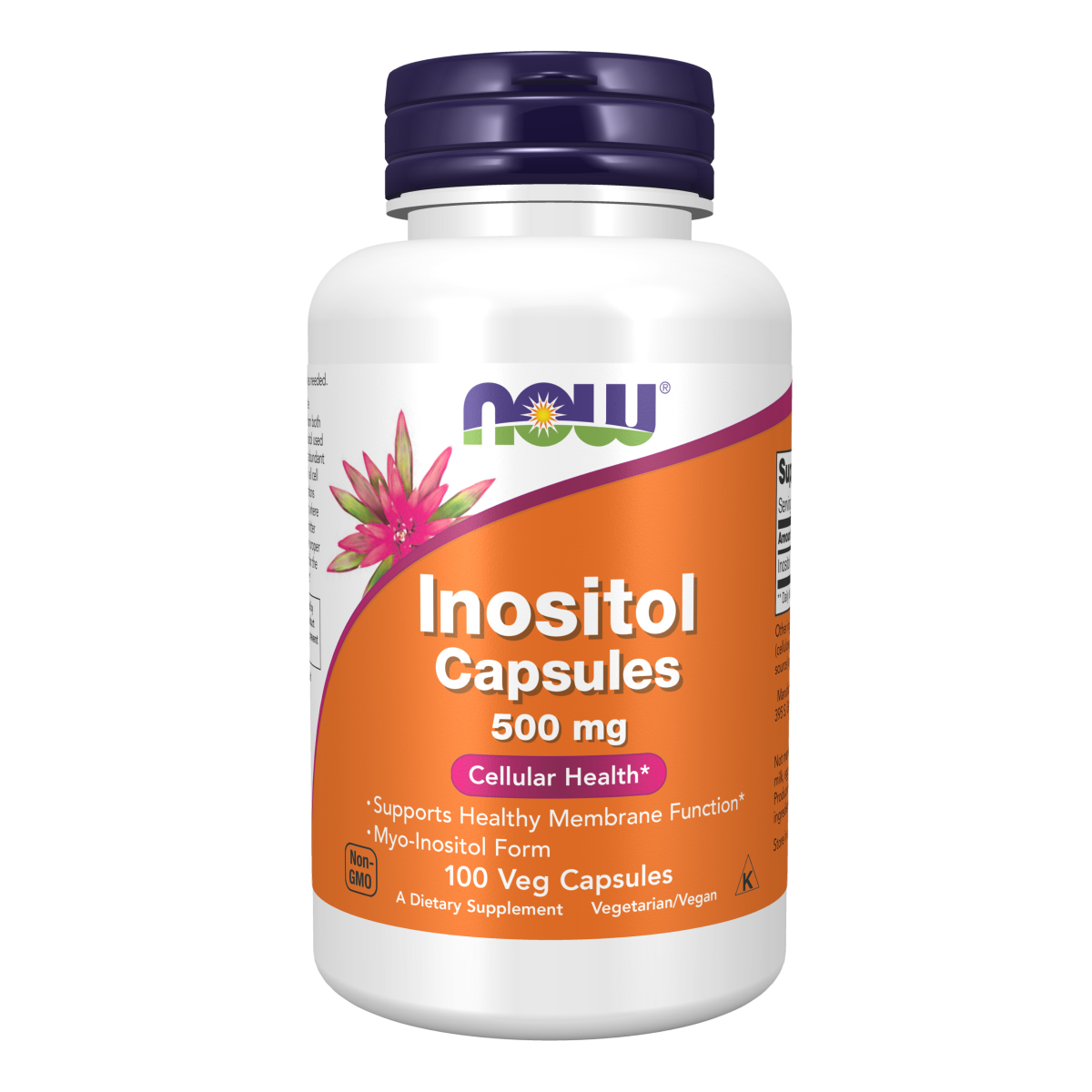 NOW Инозитол 500 мг, капсулы массой 776 мг, 100 шт.