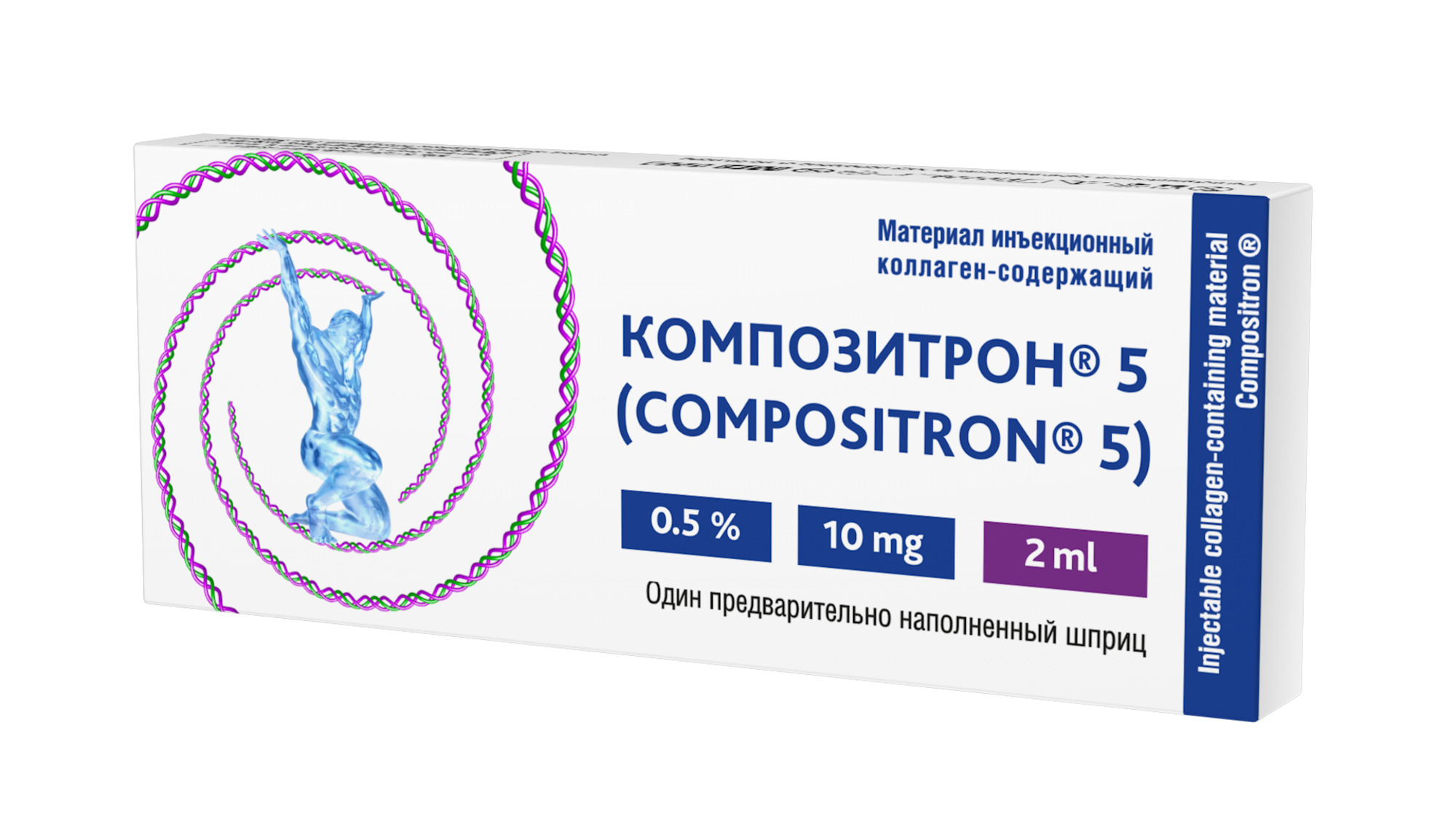 Композитрон 5, материал инъекционный коллаген-содержащий, шприц 2 мл, 1 шт.  купить по цене 21 142 руб. в Москве, инструкция, отзывы в интернет-аптеке  Polza.ru