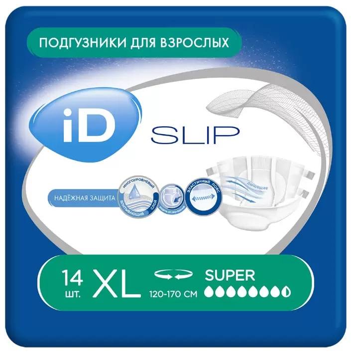 

iD Slip, подгузники для взрослых (XL), 14 шт.