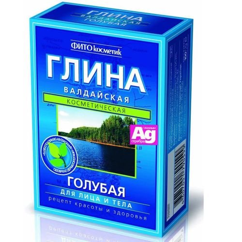 Фитокосметик Глина Голубая Валдайская косметический тальк 100 г №1