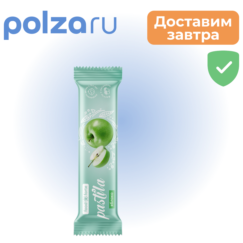 

Пастила фруктовая FoodForte, Яблоко, 27 г