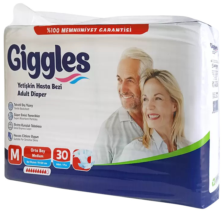 Подгузники для взрослых Giggles Jumbo Adalt Diaper р. М х30