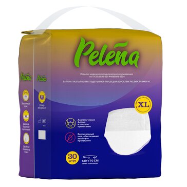 Pelena Подгузники-трусы для взрослых р.XL 30 шт