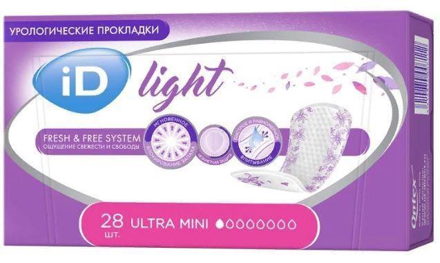 iD Light Ultra mini, прокладки урологические, 28 шт.