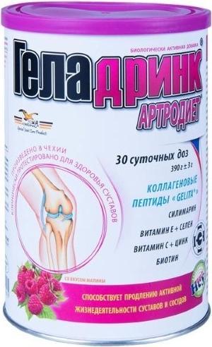 Геладринк артродиет 390 гр порошок/малина