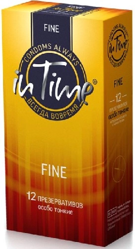 In Time Fine, презервативы, особо тонкие, 12 шт.