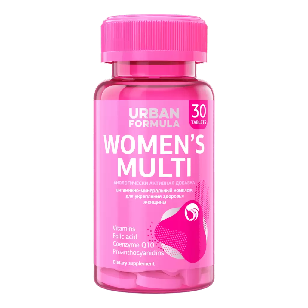 Urban Formula, Women's Multi, таблетки 1250 мг, 30 шт.