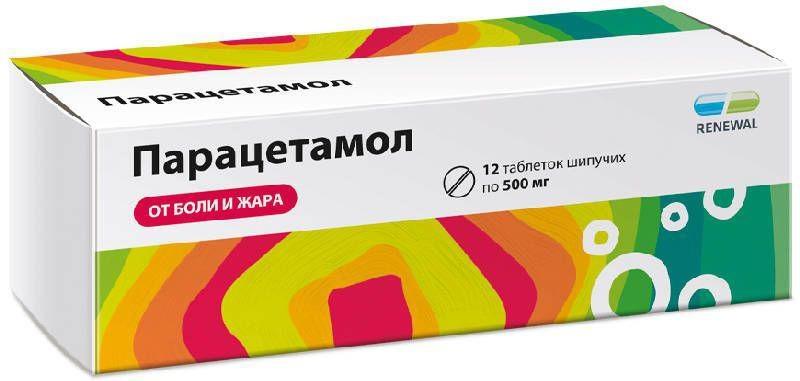

Парацетамол, таблетки шипучие 500 мг, 12 шт.