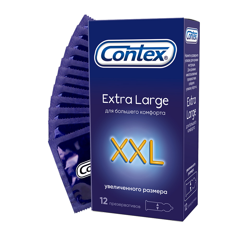 Презервативы Contex Extra Large, 12 шт. contex extra sensation презервативы с крупными точками и ребрами 3 3 шт
