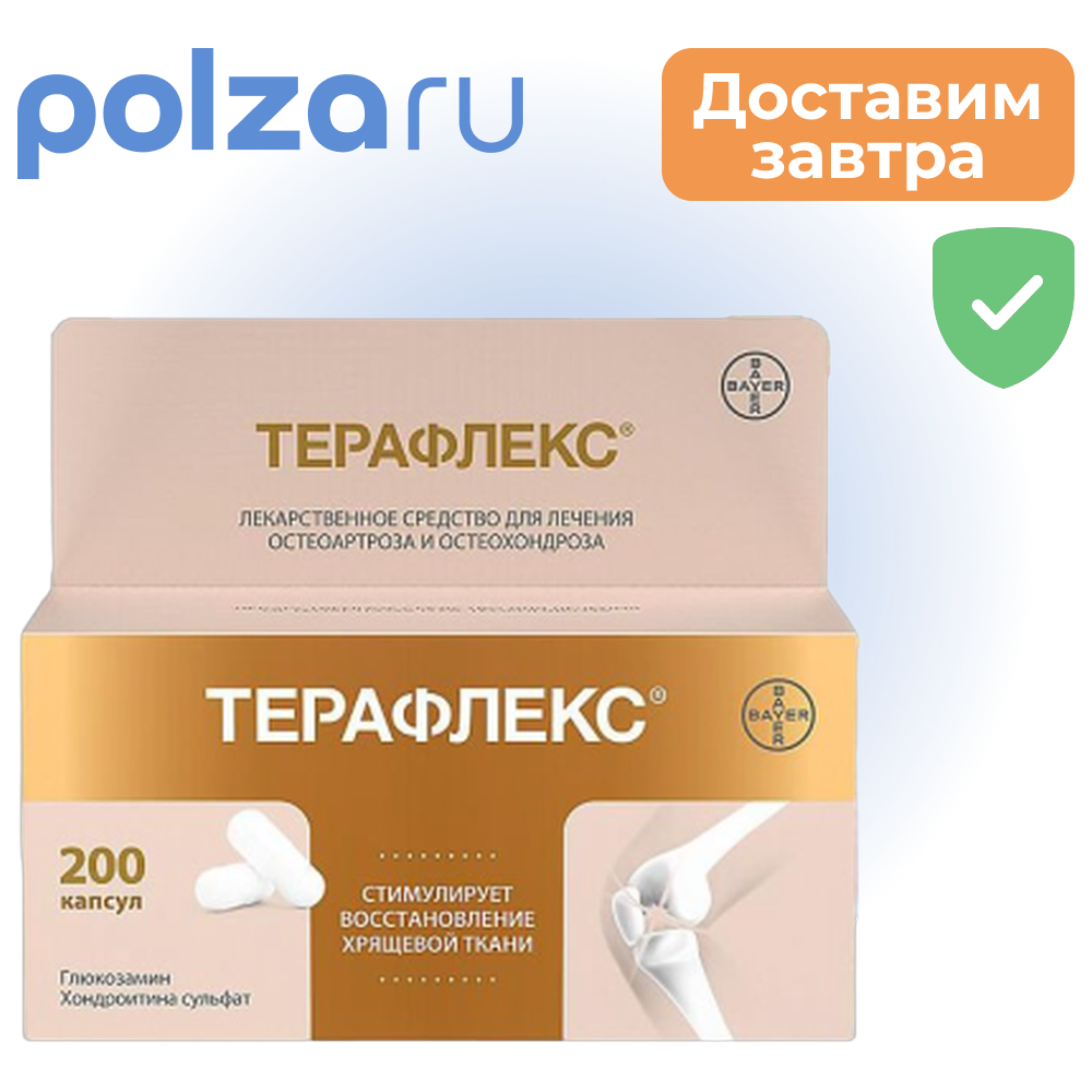 

Терафлекс, капсулы 500 мг+400 мг, 200 шт.