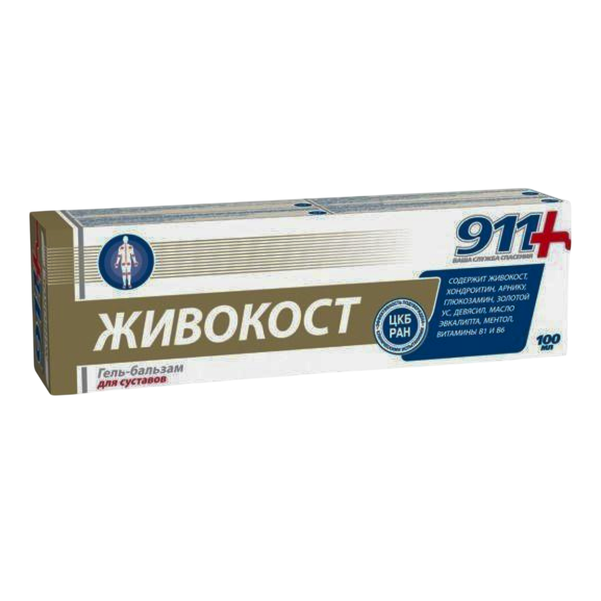911 живокост для суставов, гель-бальзам, 100 мл