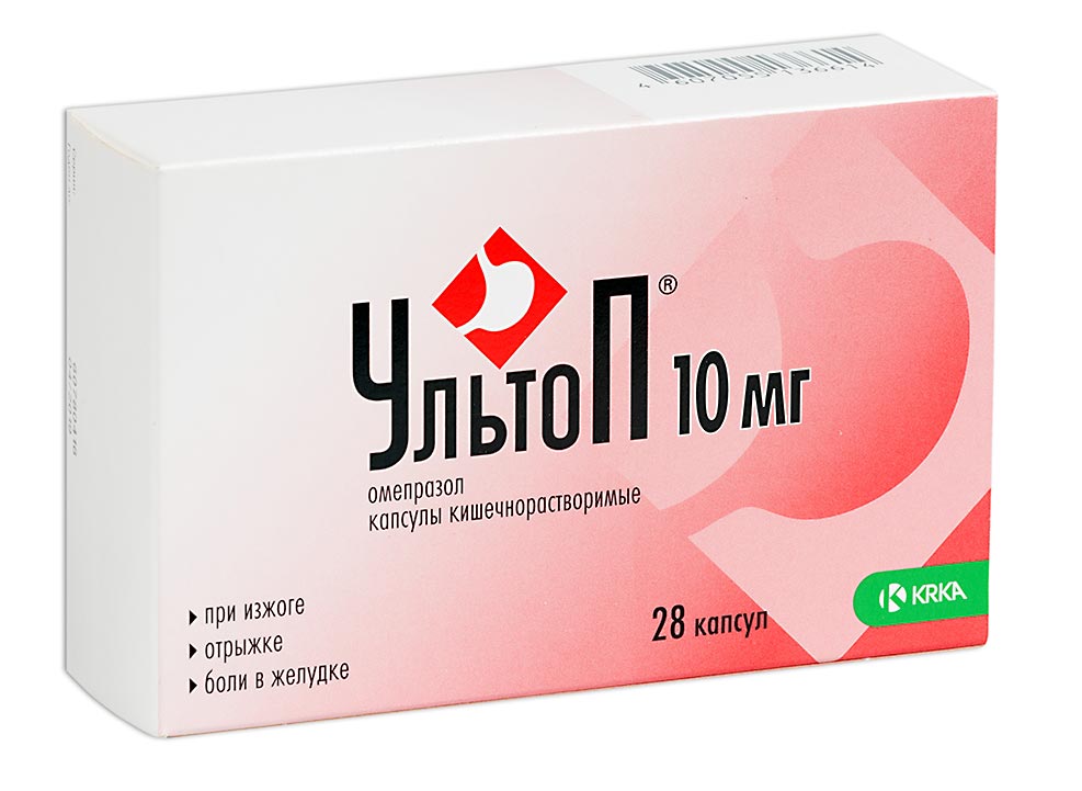 Ультоп, капсулы 10 мг, 28 шт. респеро миртол капсулы кишечнорастворимые 120 мг 20 шт